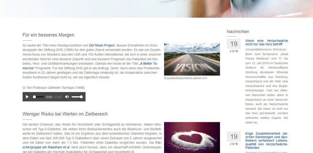 Bild zu Neue Homepage der Stiftung DHD - Mehr Aufmerksamkeit für ein Thema generieren, das viele Menschen mit Diabetes betrifft